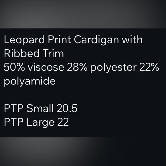 Cardigan / Leopard Ribbed Trim Knitted Cardigan - Picture 3 of 3